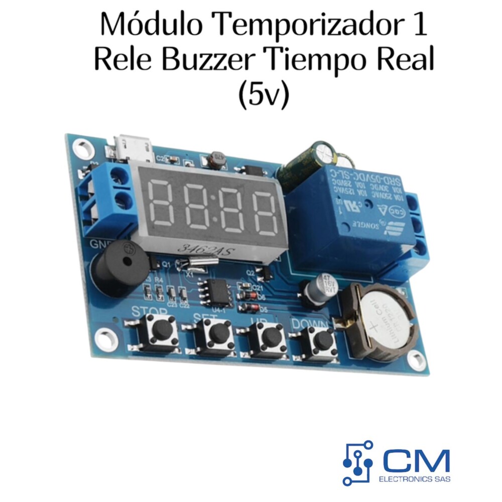 Modulo Temporizador 1 Rele Buzzer Tiempo Real (5v)