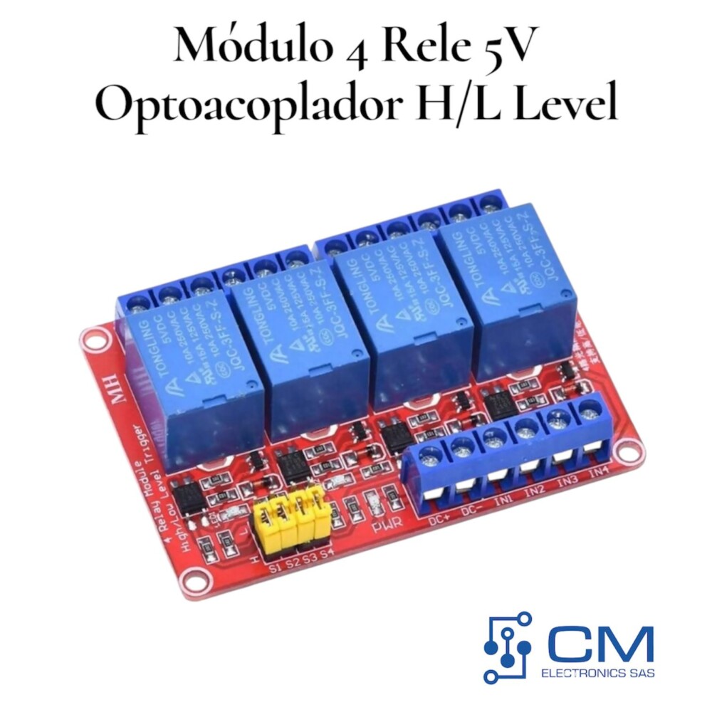 Módulo 4 Rele 5V Optoacoplador H/L Level