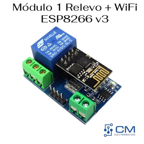 Modulo 1 Relevo + Wifi ESP8266 v3