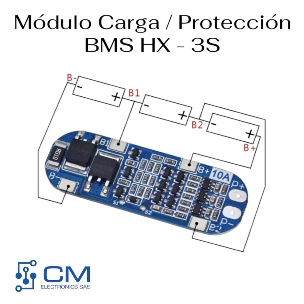 Mòdulo Carga/Proteccion BMS HX - 3S