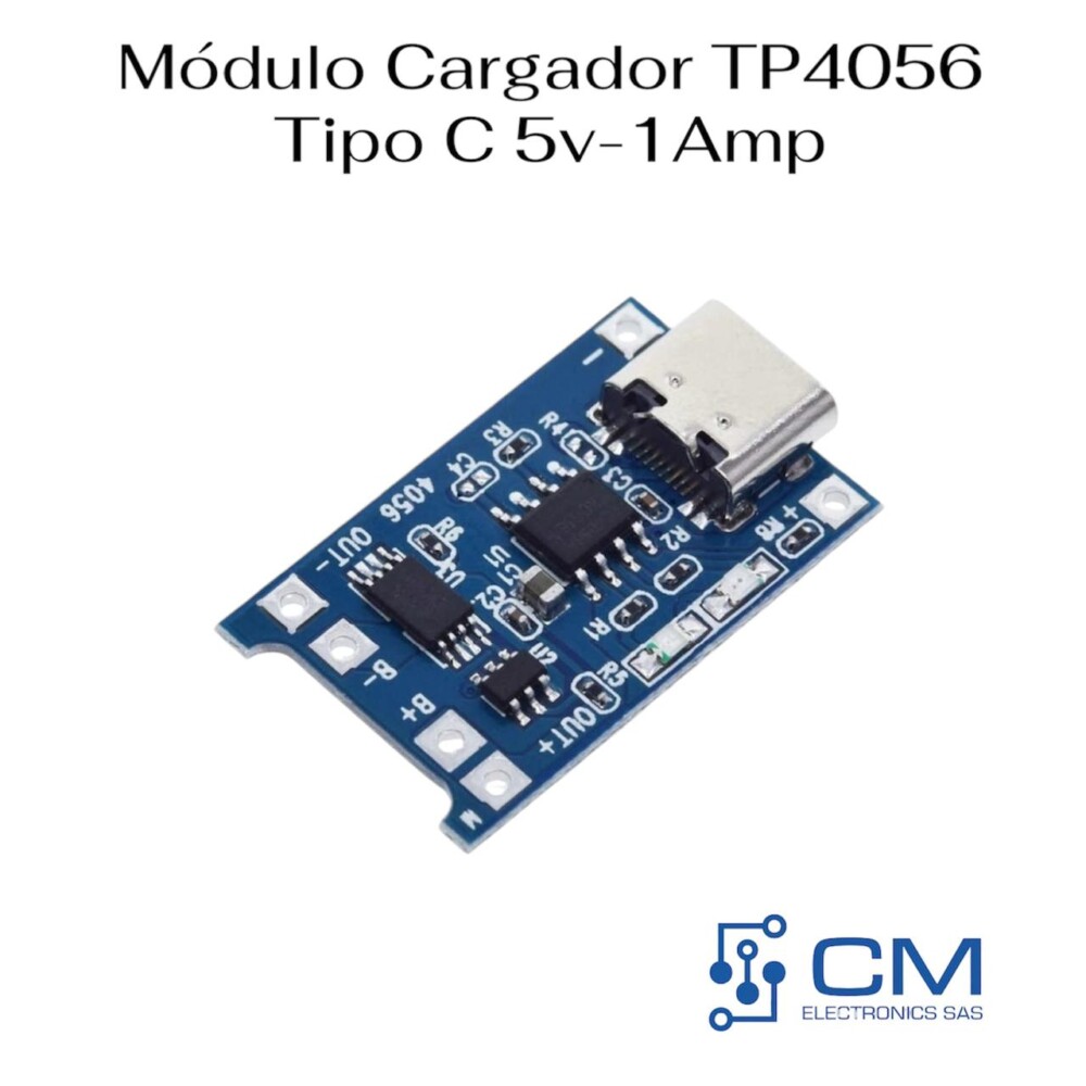 Mòdulo Cargador TP4056 Tipo C 5v-1Amp
