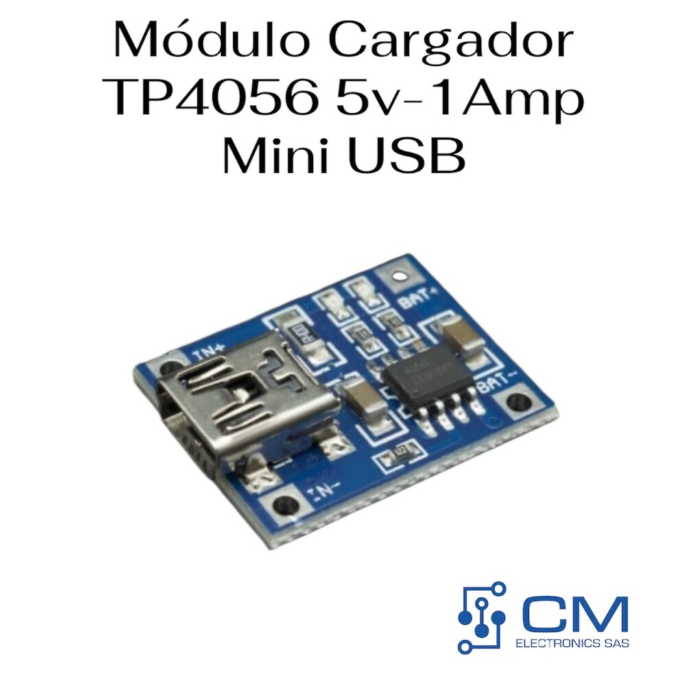 Mòdulo Cargador TP4056 5v - 1 Amp Mini USB