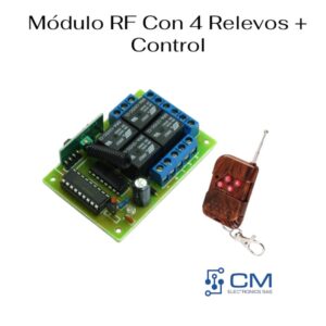 Mòdulo RF Con 4 Relevos + Control