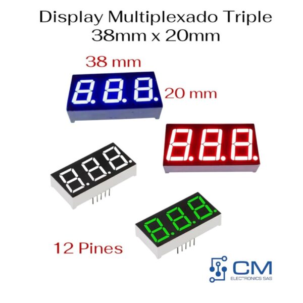 Display Multiplexado Triple 38MM - 20MM