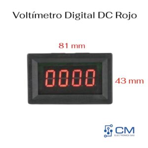 Voltimetro Digital DC Rojo