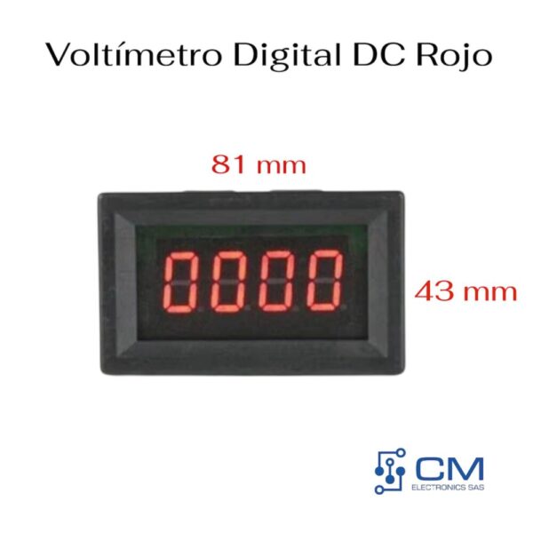 Voltimetro Digital DC Rojo