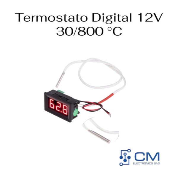 Termostato Digital 12V 30/800ºC