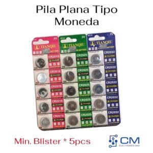 Pila Plana Tipo Moneda