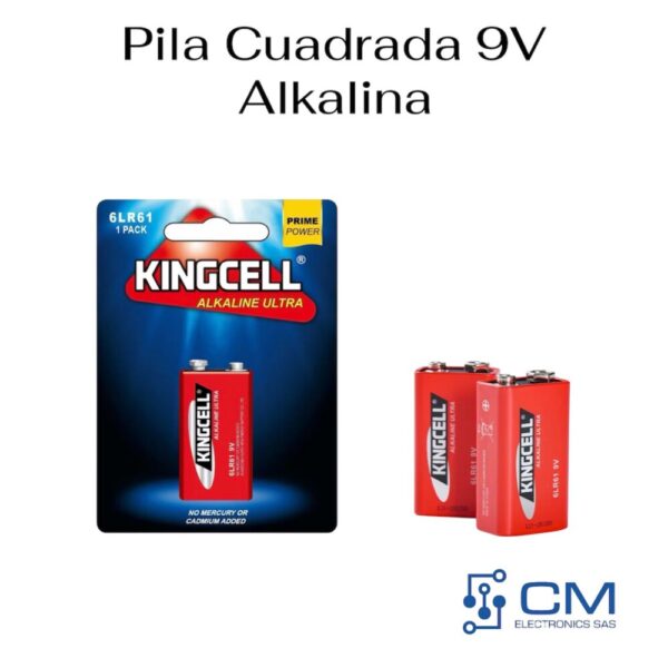 Pila Cuadrada 9V Alkalina