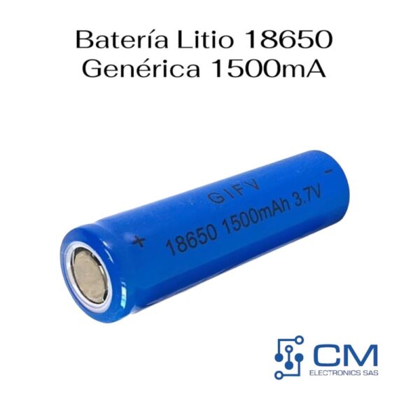 Bateria Litio 18650 Genèrica 1500mA