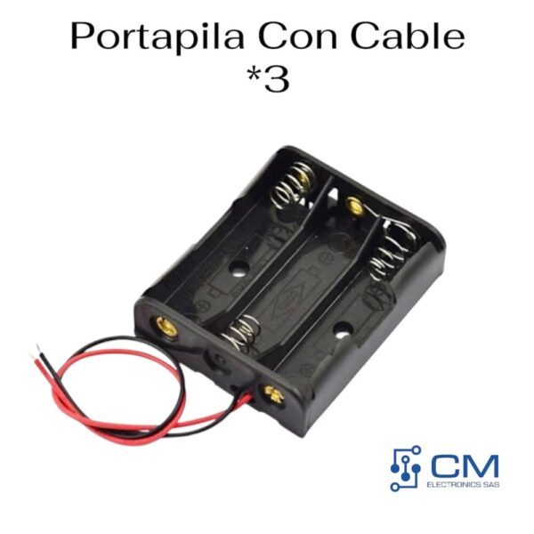 PortaPila Con Cable *3