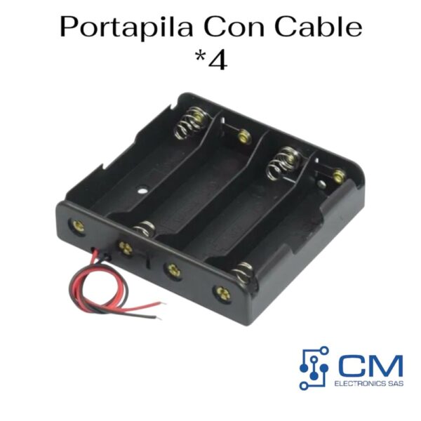 PortaPila Con Cable *4