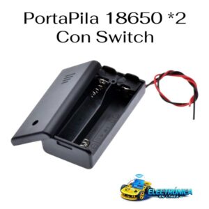 Portapila 18650 *2 Con Switch