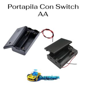 Portapila Con Switch AA