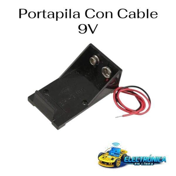 Portapila Con Cable 9V