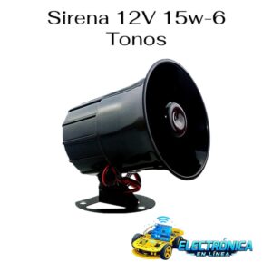Sirena 12V 15W - 6 Tonos